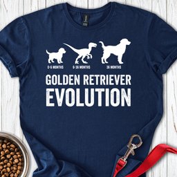 Goldie Evolution T Shirt Gift For Dog Lover