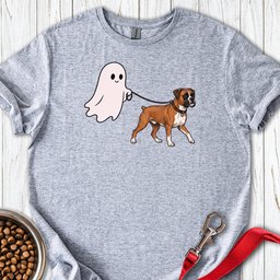 Halloween Ghost Boxer T Shirt Gift For Dog Lover