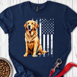 Golden Retriever USA T Shirt Gift For Dog Lover