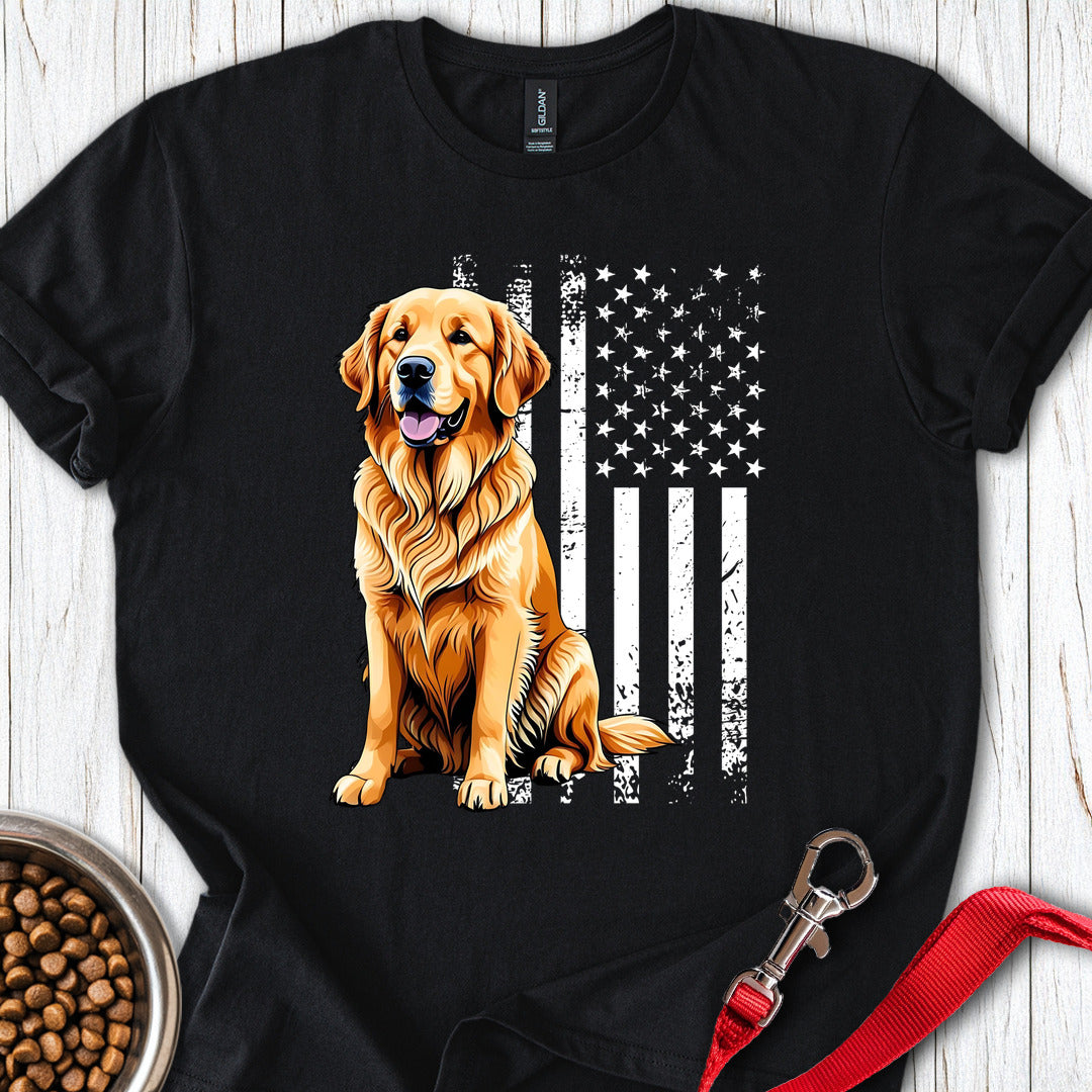 Golden Retriever USA T Shirt Gift For Dog Lover