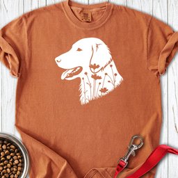 Flat Coated Retriever Flowers Premium Tee Gift For Dog Lover