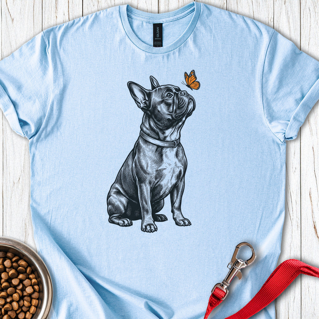 French Bulldog Butterfly T Shirt Gift For Dog Lover