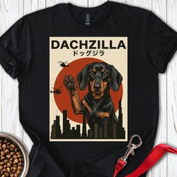 Dachzilla T Shirt Gift For Dog Lover
