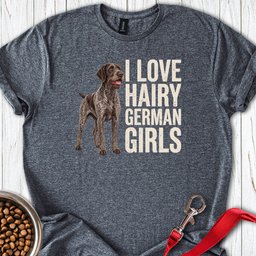 German Wirehaired Pointer Girl T Shirt Gift For Dog Lover
