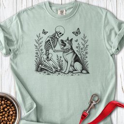 German Shepherd Skeleton Halloween Premium Tee Gift For Dog Lover