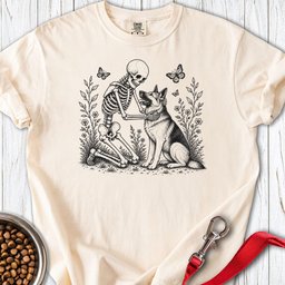 German Shepherd Skeleton Halloween Premium Tee Gift For Dog Lover