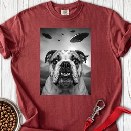 English Bulldog Ufo Premium Tee Gift For Dog Lover