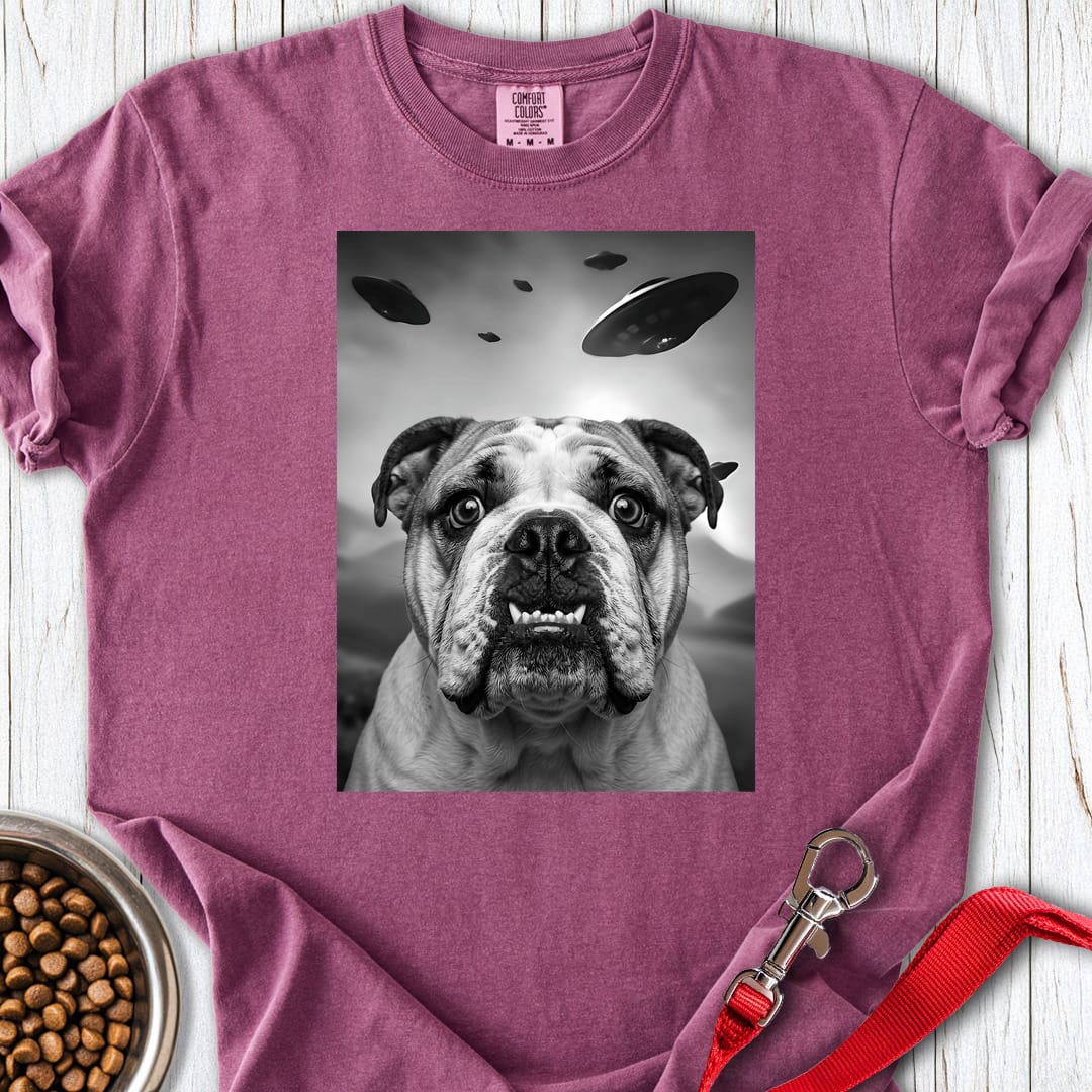 English Bulldog Ufo Premium Tee Gift For Dog Lover