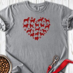 Dog Heart Premium Tee Gift For Dog Lover