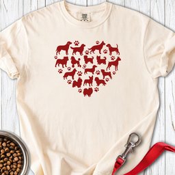 Dog Heart Premium Tee Gift For Dog Lover
