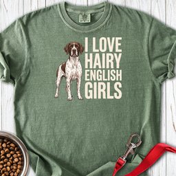 English Pointer Hairy Girls Premium Tee Gift For Dog Lover