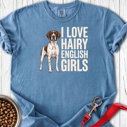 English Pointer Hairy Girls Premium Tee Gift For Dog Lover