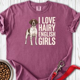 English Pointer Hairy Girls Premium Tee Gift For Dog Lover