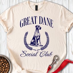 Great Dane Social Club T Shirt Gift For Dog Lover