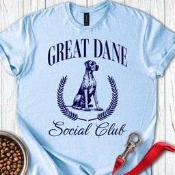 Great Dane Social Club T Shirt Gift For Dog Lover