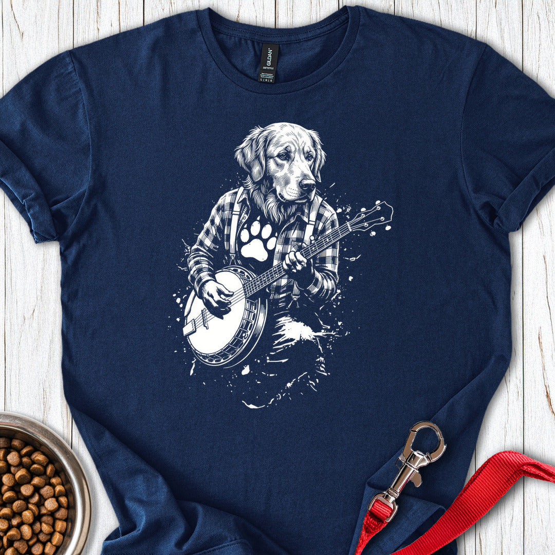 Golden Retriever Banjo T Shirt Gift For Dog Lover