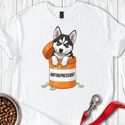 Husky Antidepressant T Shirt Gift For Dog Lover