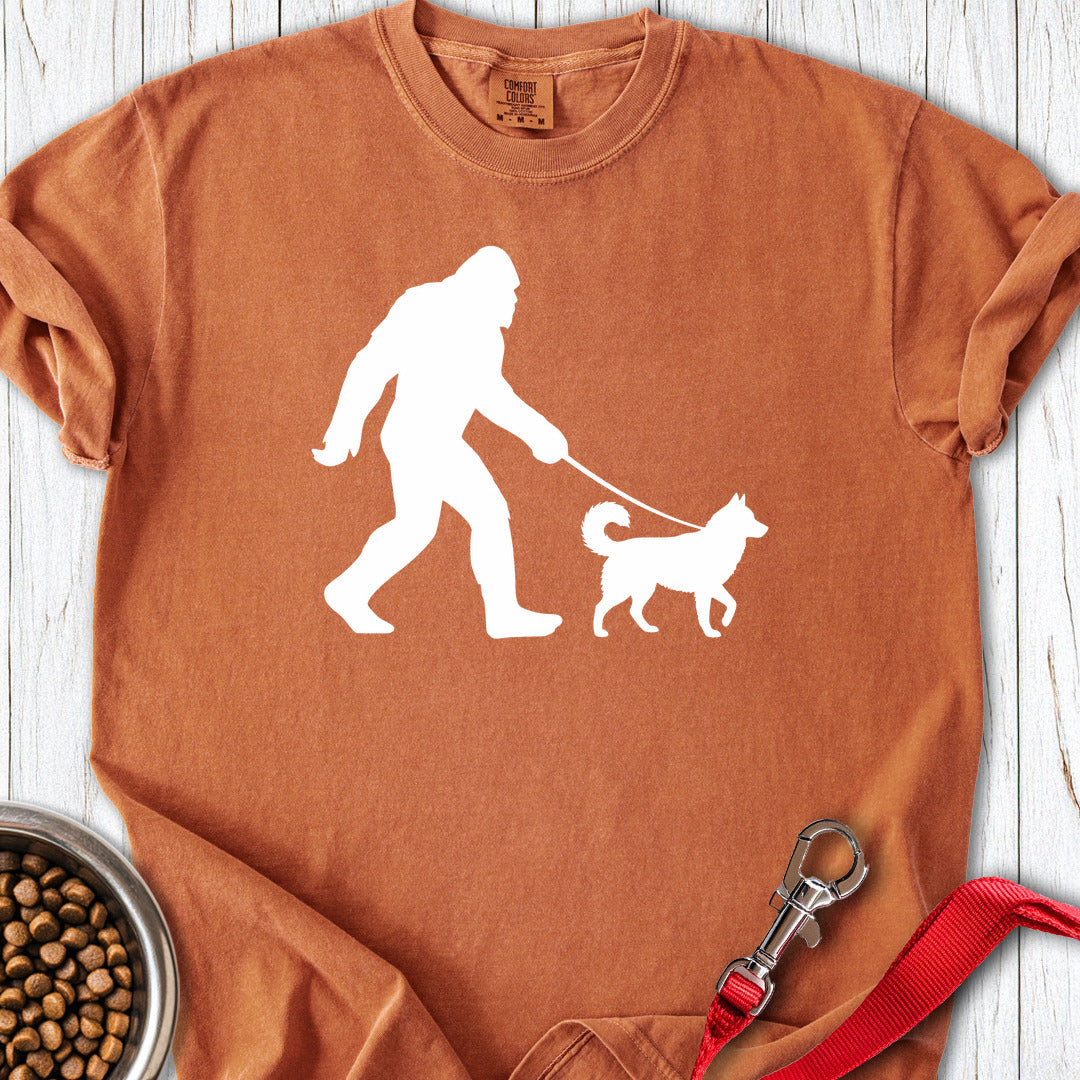 Husky Bigfoot Premium Tee Gift For Dog Lover