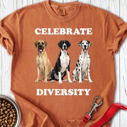 Great Dane Celebrate Diversity Premium Tee Gift For Dog Lover
