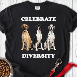 Great Dane Celebrate Diversity Premium Tee Gift For Dog Lover
