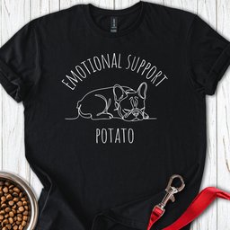 Emotional Support Potato T Shirt Gift For Dog Lover