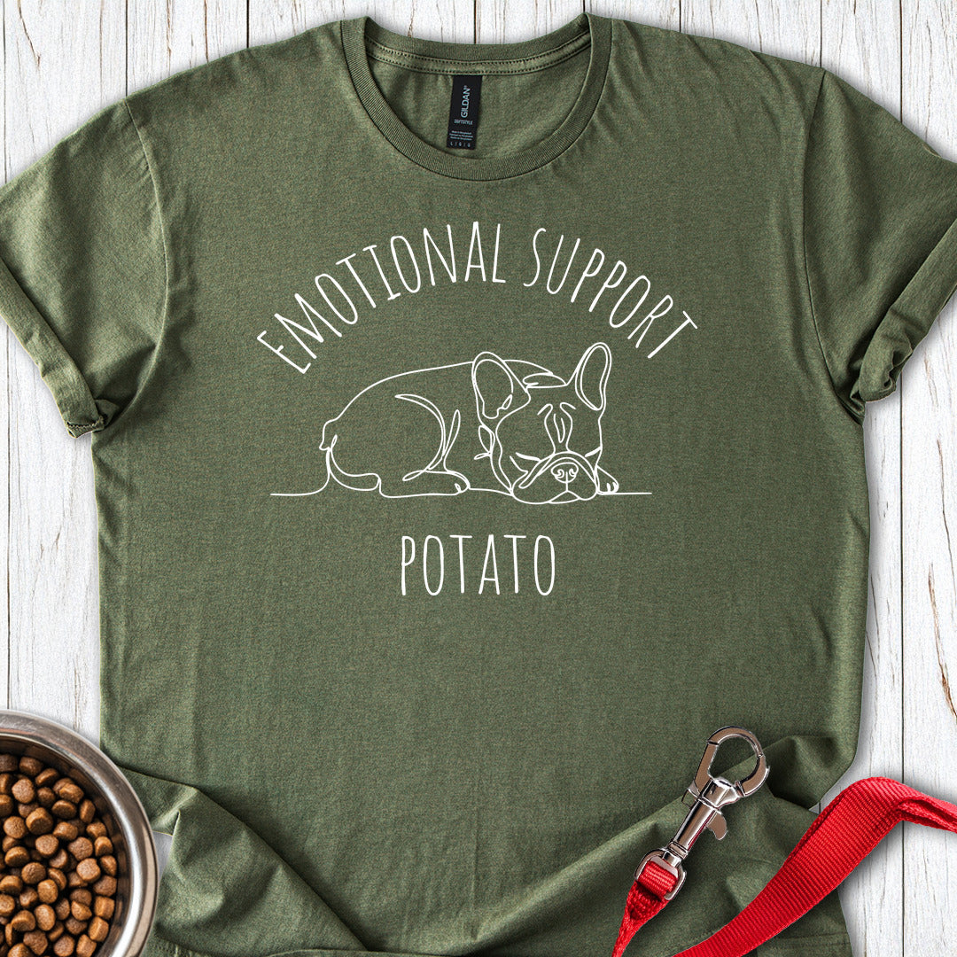 Emotional Support Potato T Shirt Gift For Dog Lover