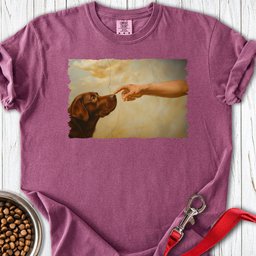 God Creates Chocolate Lab Premium Tee Gift For Dog Lover
