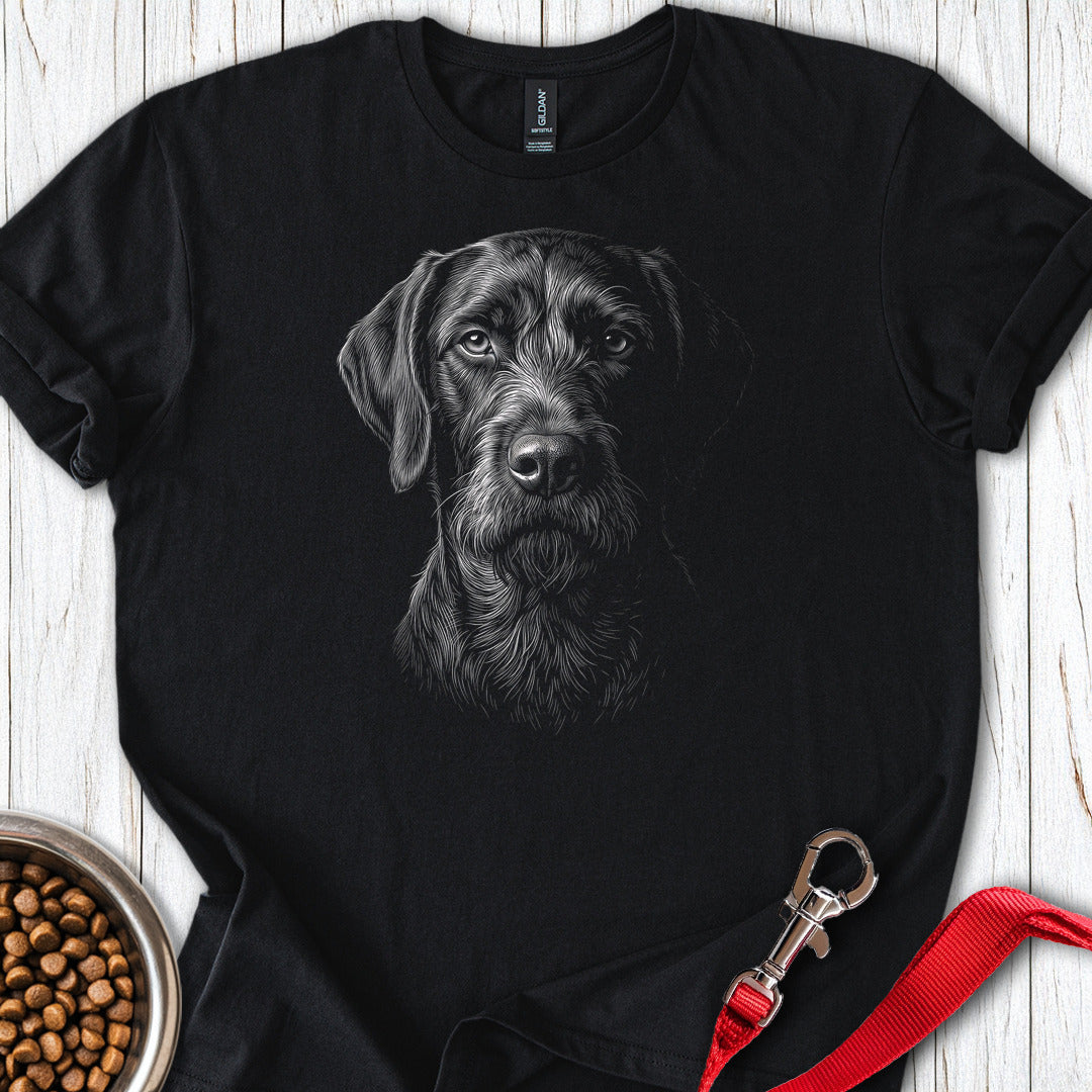 German Wirehaired Pointer Engraved T Shirt Gift For Dog Lover