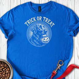 Flat Coated Retriever Trick Or Treat T Shirt Gift For Dog Lover