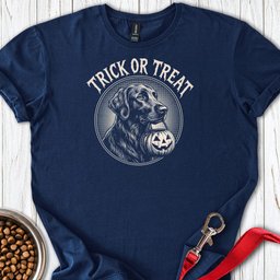 Flat Coated Retriever Trick Or Treat T Shirt Gift For Dog Lover
