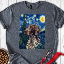 German Shorthaired Pointer Van Gogh T Shirt Gift For Dog Lover