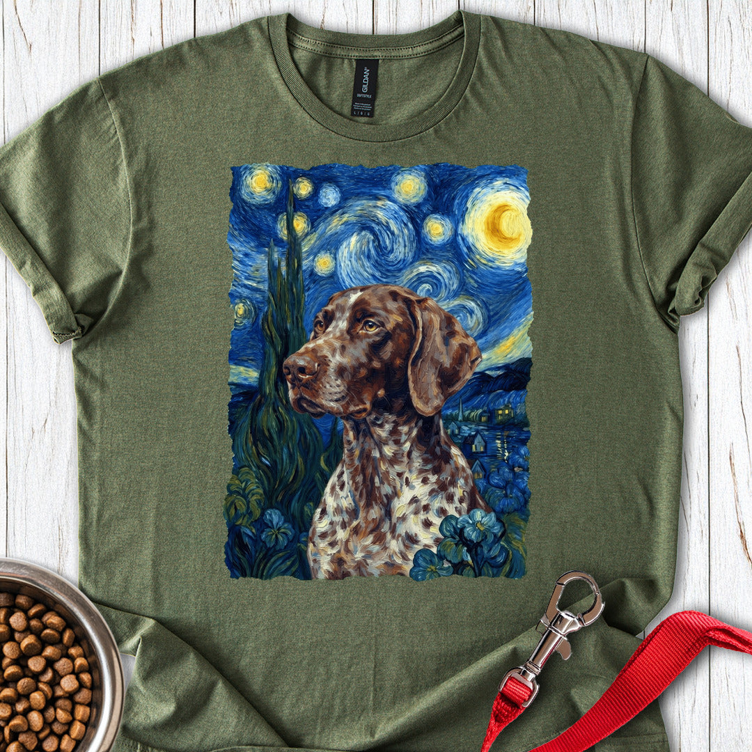 German Shorthaired Pointer Van Gogh T Shirt Gift For Dog Lover