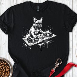 French Bulldog DJ T Shirt Gift For Dog Lover