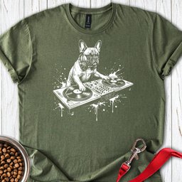 French Bulldog DJ T Shirt Gift For Dog Lover