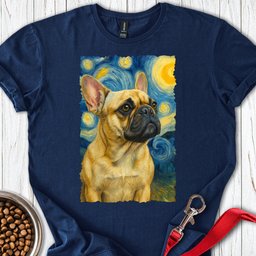 French Bulldog Van Gogh T Shirt Gift For Dog Lover