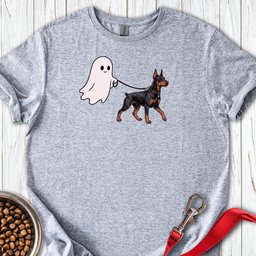 Doberman Halloween Ghost T Shirt Gift For Dog Lover