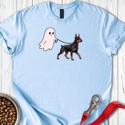 Doberman Halloween Ghost T Shirt Gift For Dog Lover