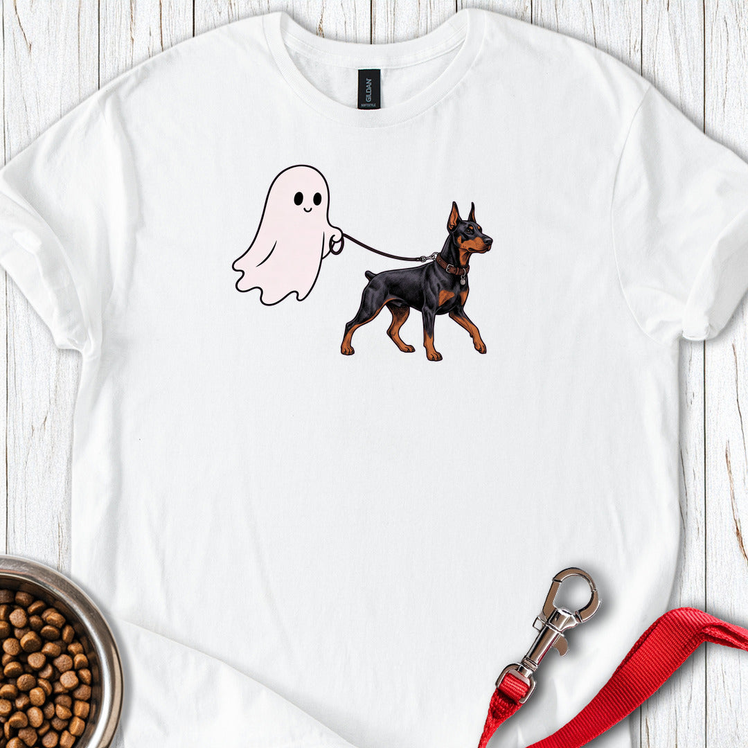 Doberman Halloween Ghost T Shirt Gift For Dog Lover