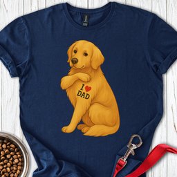 Golden Retriever I Love Dad T Shirt Gift For Dad