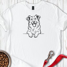 Happy Border Collie T Shirt Gift For Dog Lover
