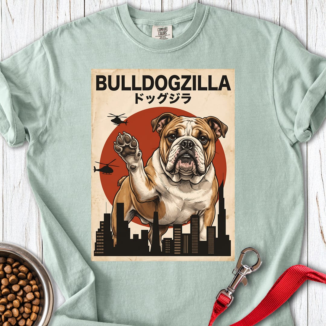 English Bulldog Bulldogzilla Premium Tee Gift For Dog Lover