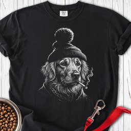 Golden Retriever Cigarette Premium Tee Gift For Dog Lover