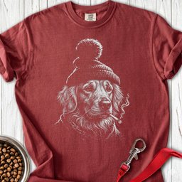 Golden Retriever Cigarette Premium Tee Gift For Dog Lover