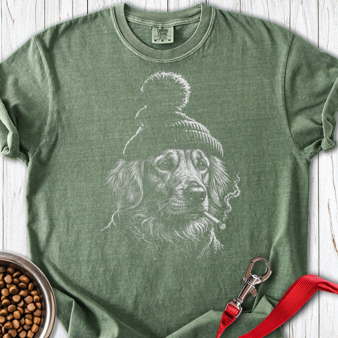 Golden Retriever Cigarette Premium Tee Gift For Dog Lover