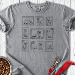 Golden Retriever Stamps Premium Tee Gift For Dog Lover
