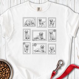 Golden Retriever Stamps Premium Tee Gift For Dog Lover