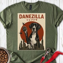 Danezilla Mantle Great Dane T Shirt Gift For Dog Lover