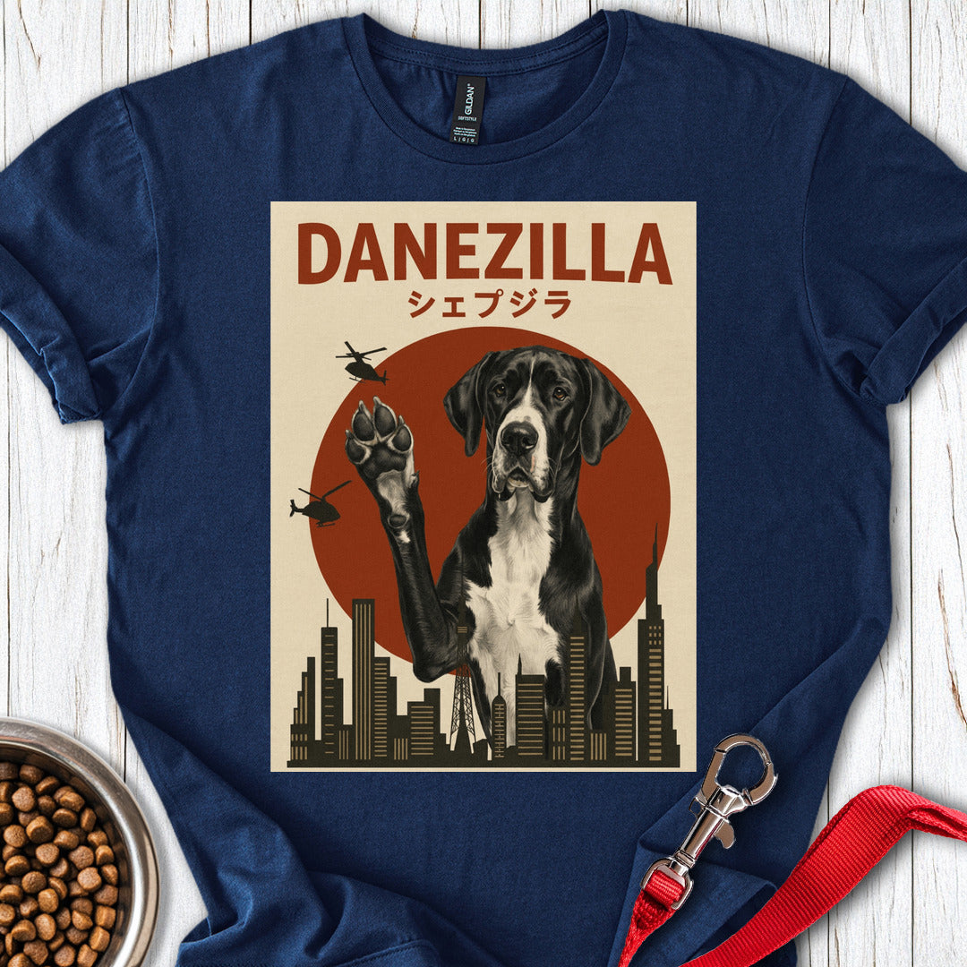 Danezilla Mantle Great Dane T Shirt Gift For Dog Lover