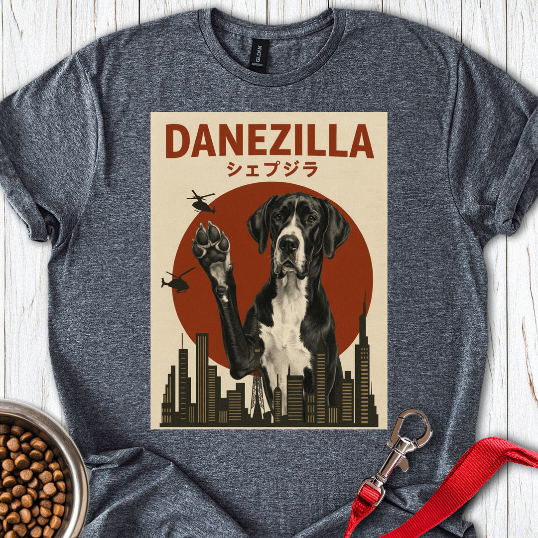 Danezilla Mantle Great Dane T Shirt Gift For Dog Lover