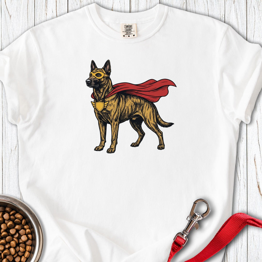 Dutch Shepherd Superhero Premium Tee Gift For Dog Lover